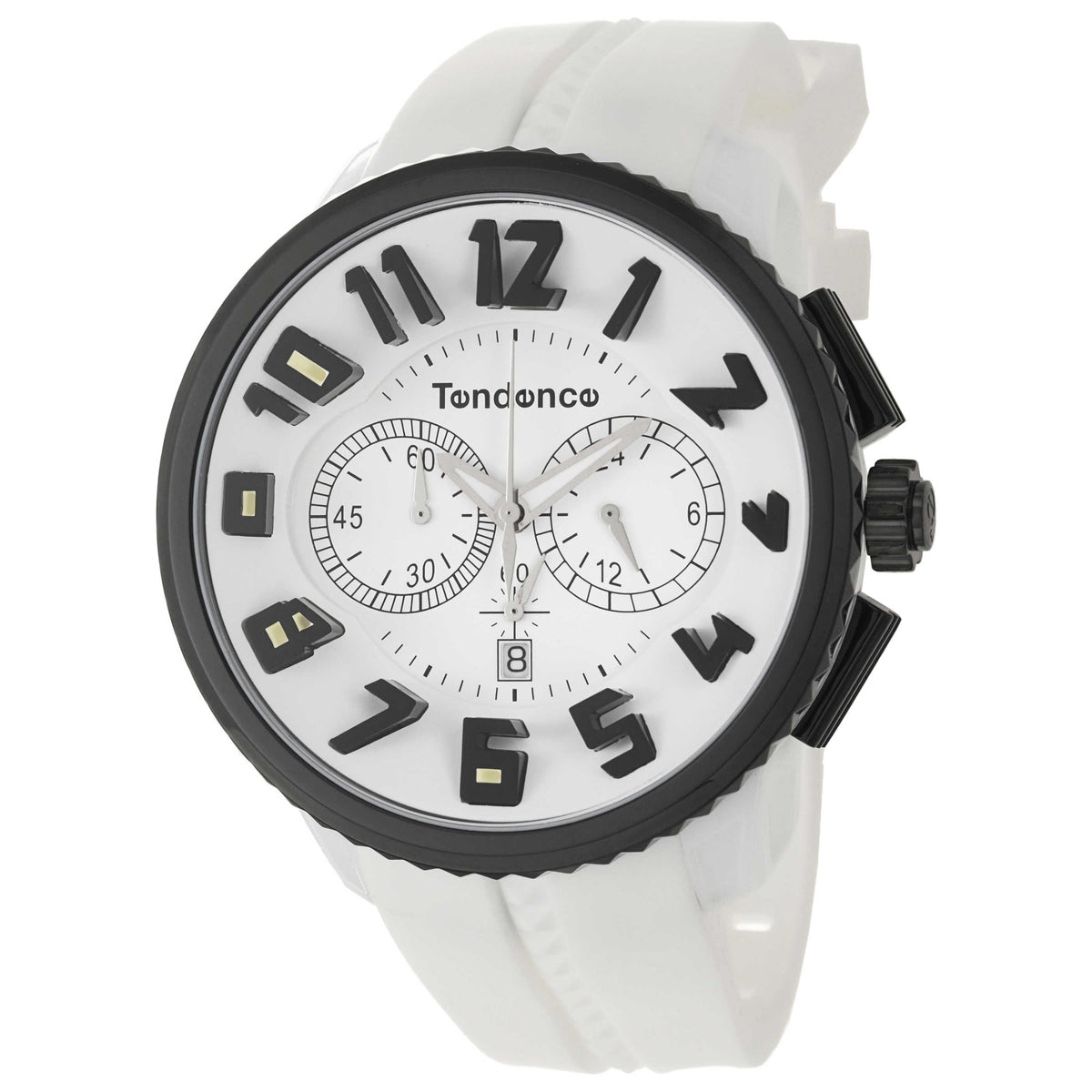 Tendence Gulliver Round Black & White Men's Watch 02046017