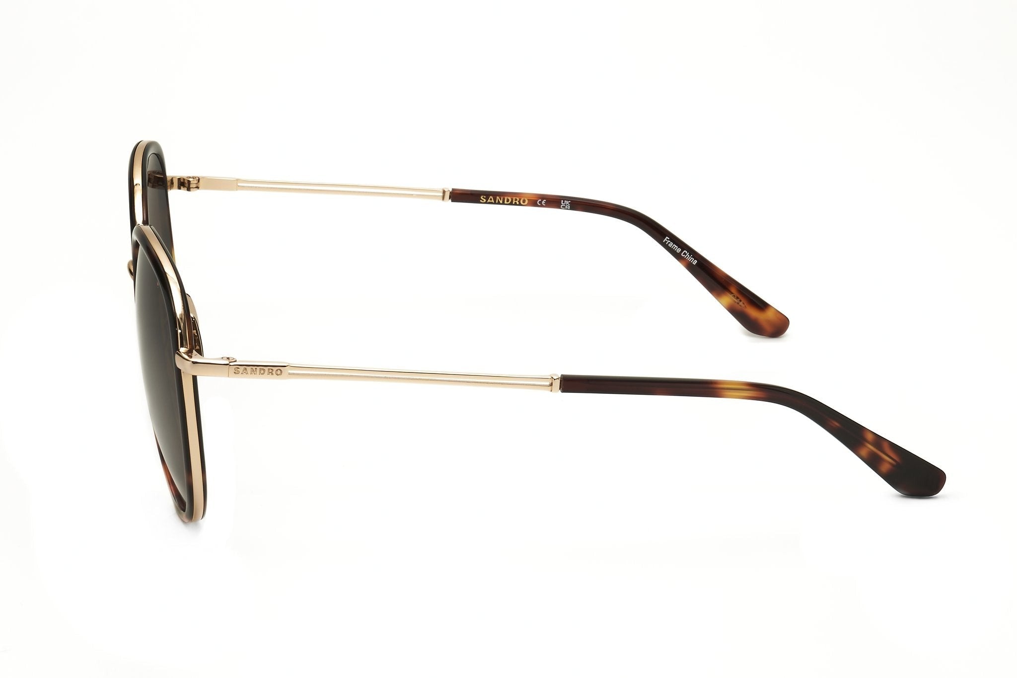 Sandro stainless steel Sunglasses for woman in havana