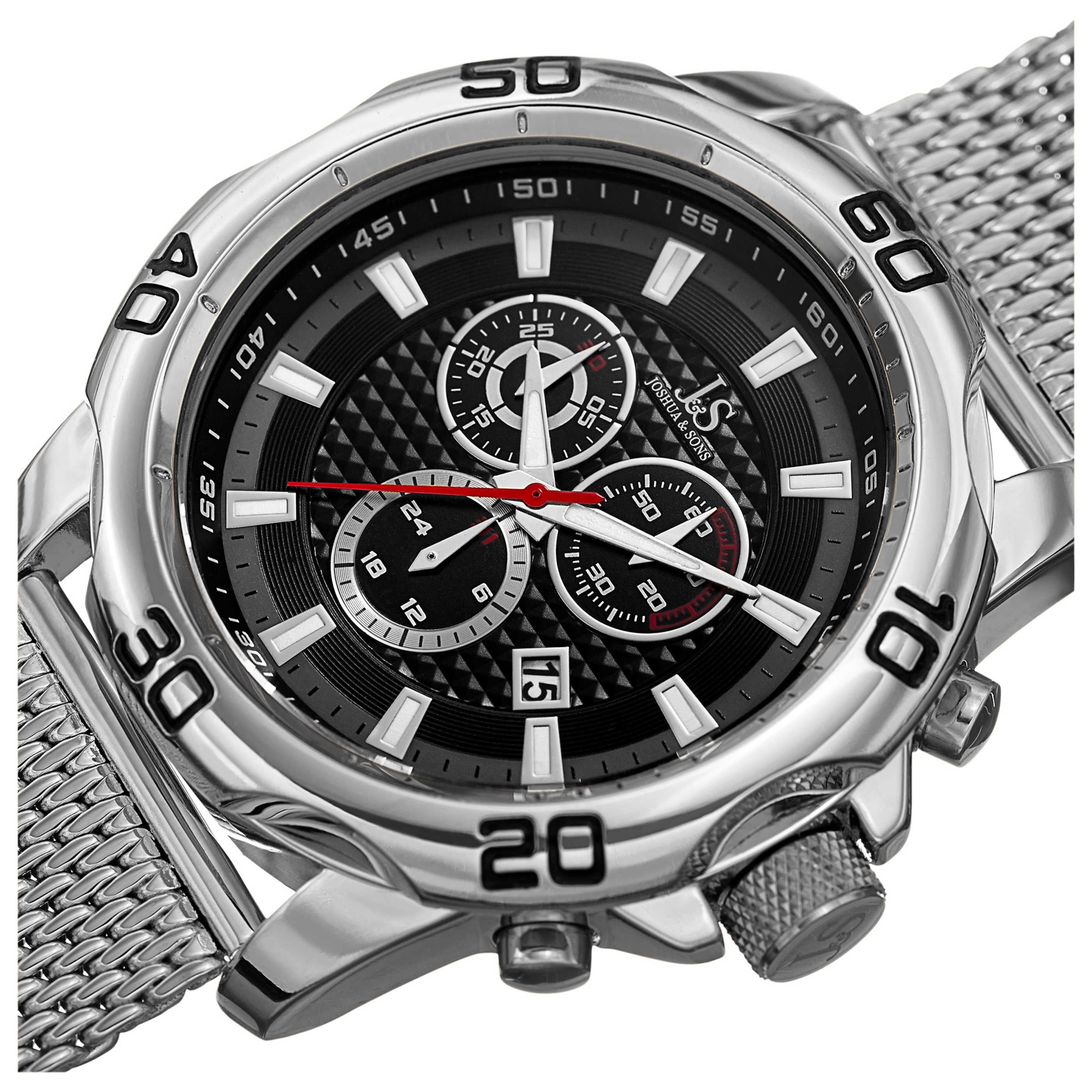 Joshua & Sons Men's Quartz Watch JX123SSBK