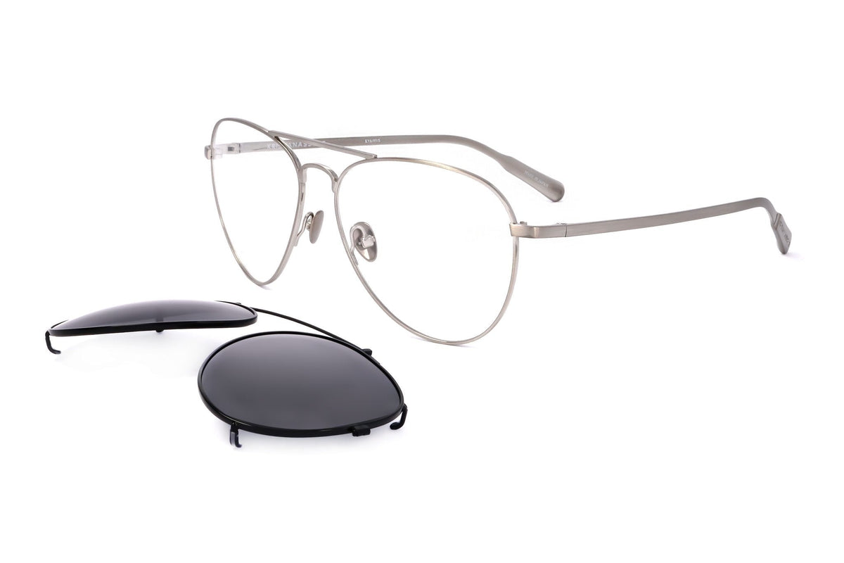 Kris Van Assche by Linda Farrow Men's Titanium Sunglasses