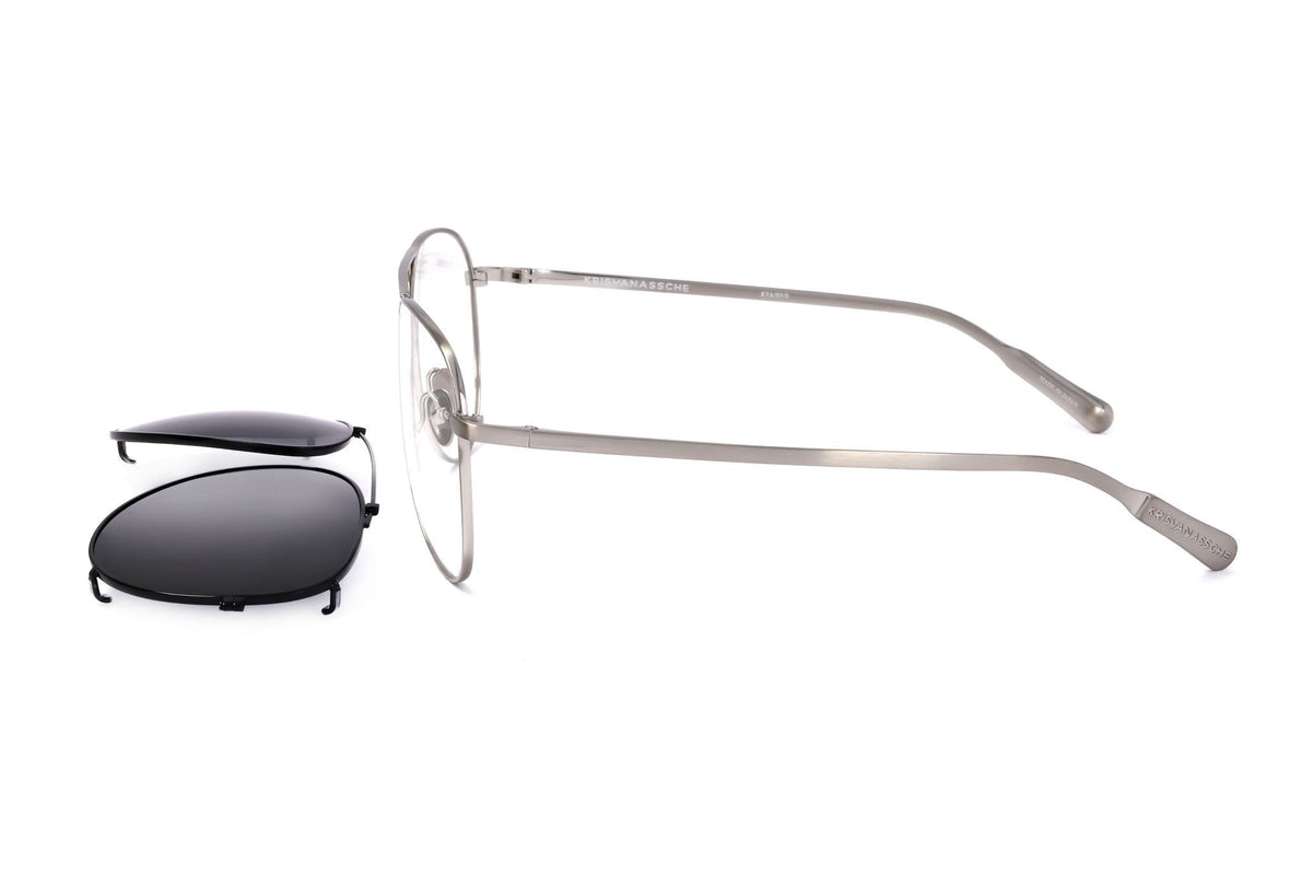 Kris Van Assche by Linda Farrow Men's Titanium Sunglasses