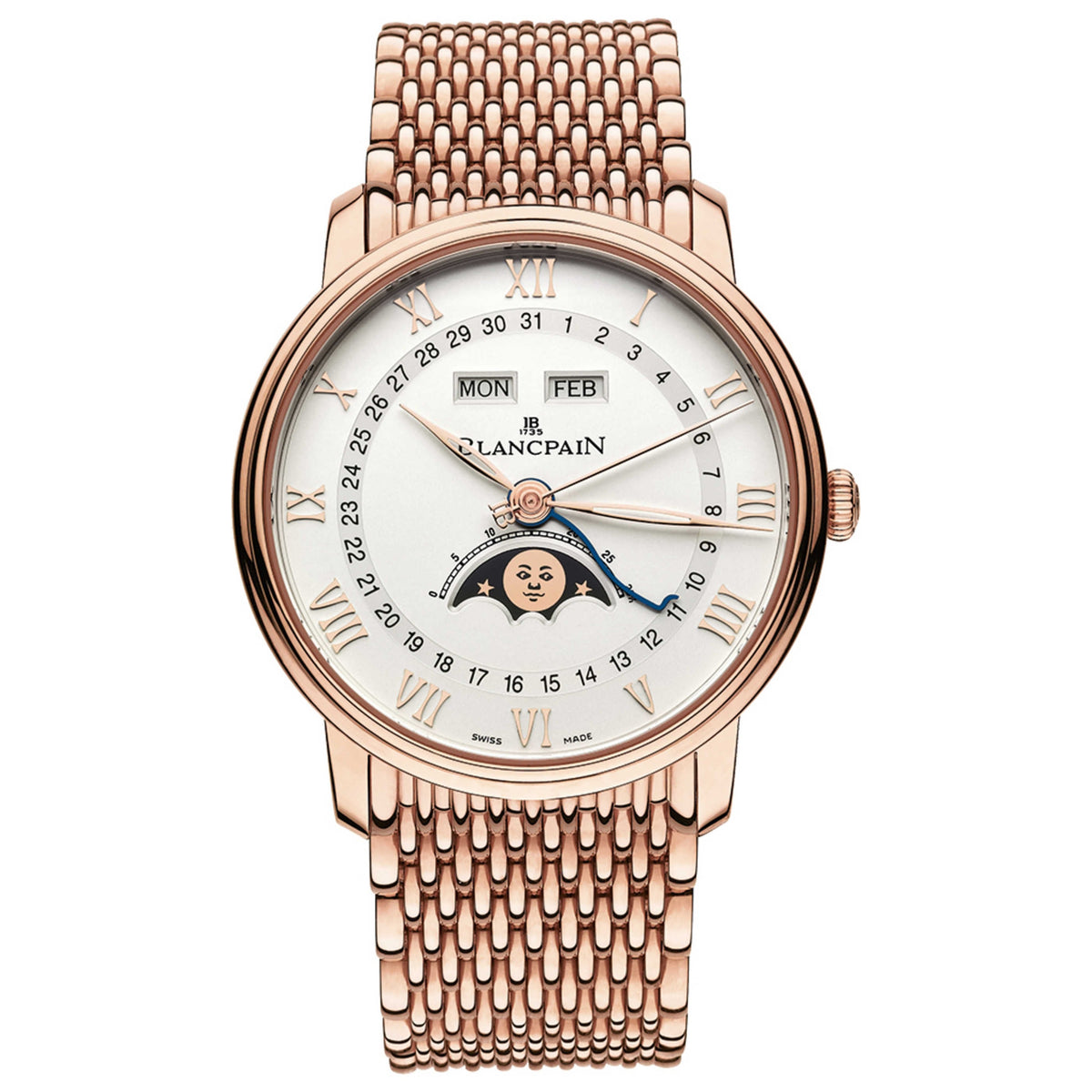 Blancpain Villeret Quantieme Complet Men's Watch 6654-3642-MMB