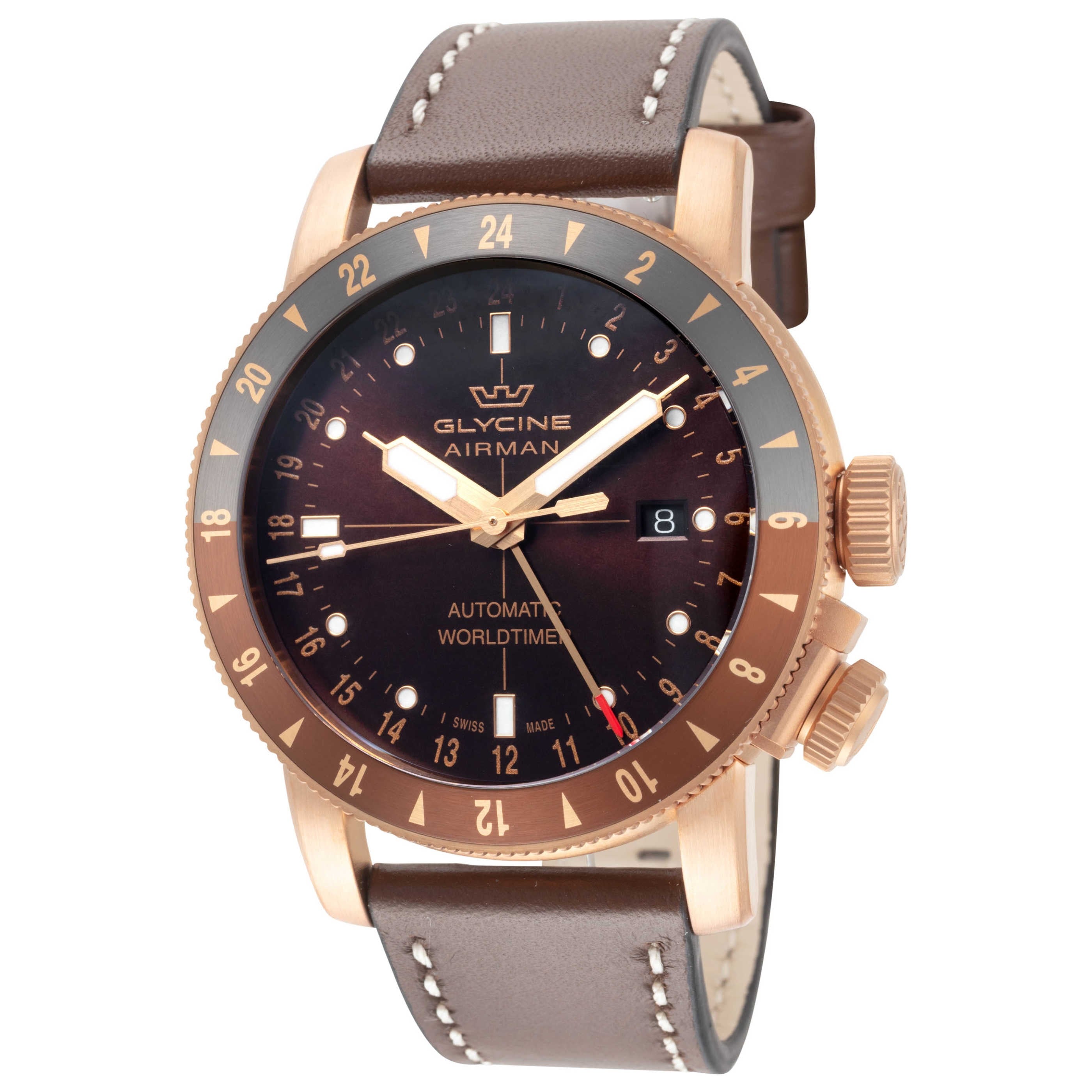 Glycine Airman Contemporary Bronze GMT Men's Watch GL0549