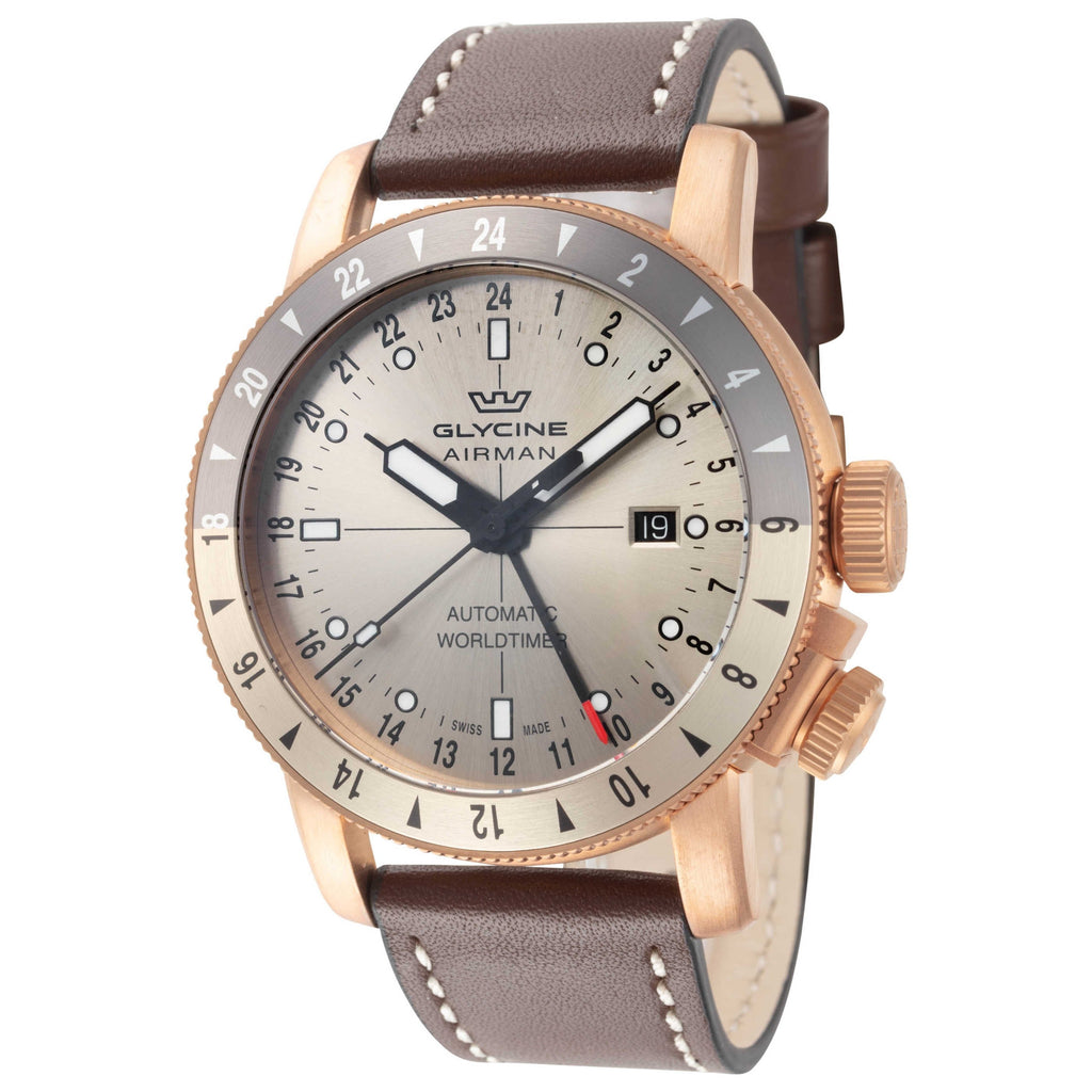 Glycine Airman Contemporary Bronze GMT Men's Watch GL0551
