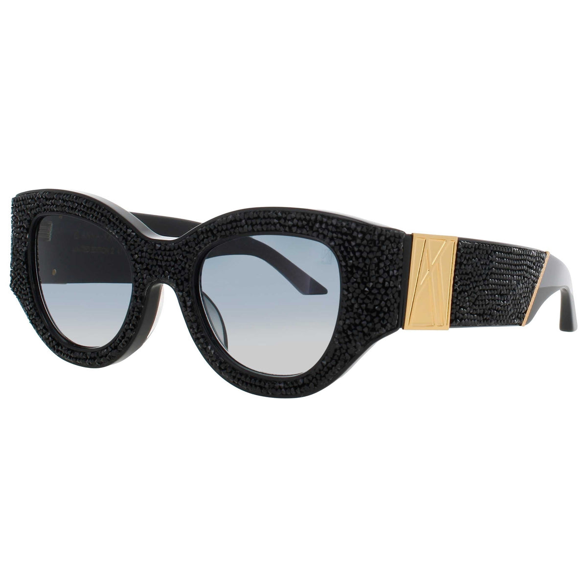 Anna-Karin Karlsson Women's Sunglasses AKK-LUCKY-GOES-TO-VEGAS-BLACK-CRYSTAL