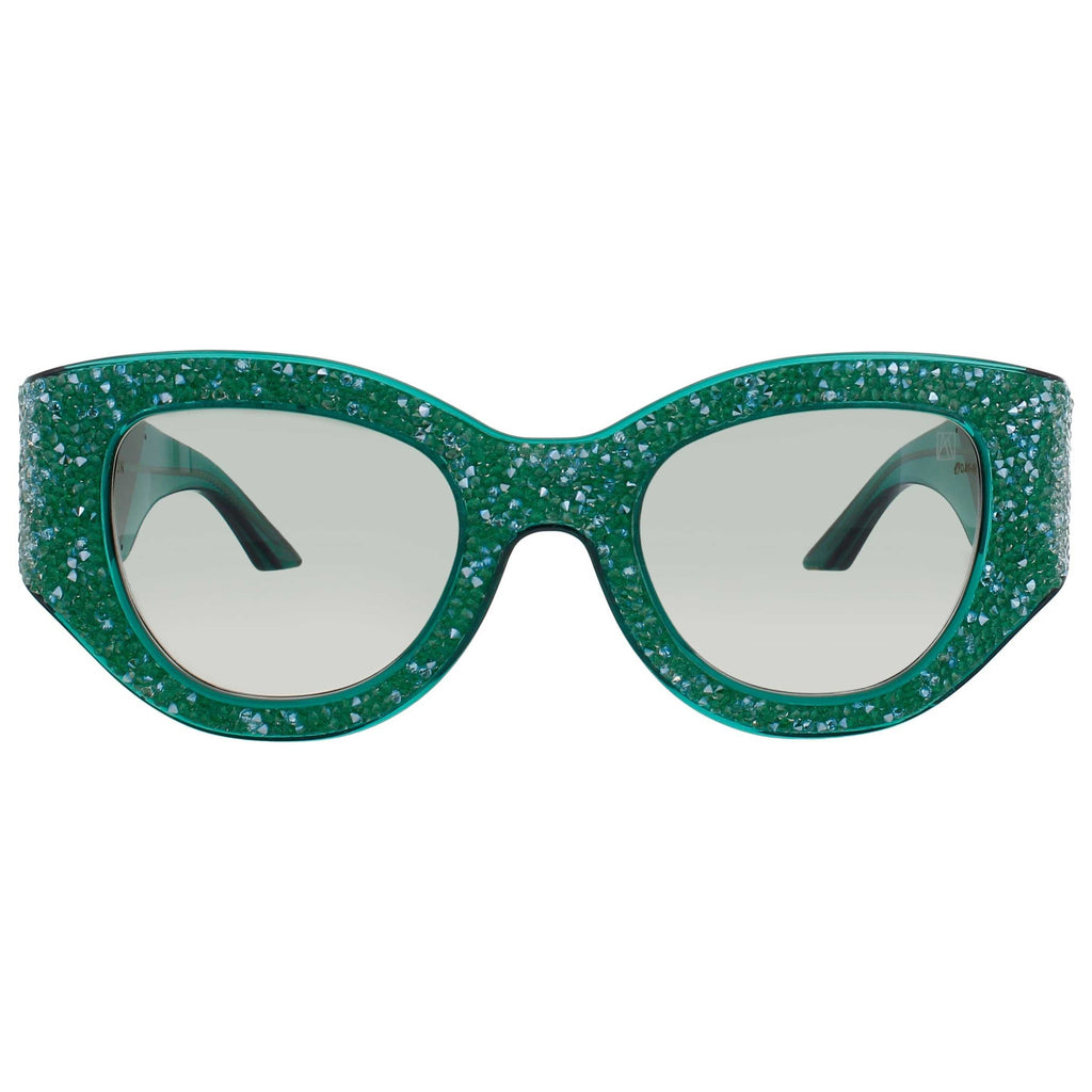 Anna-Karin Karlsson Women's Sunglasses AKK-LUCKY-GOES-TO-VEGAS-EMERALD-CRYSTAL