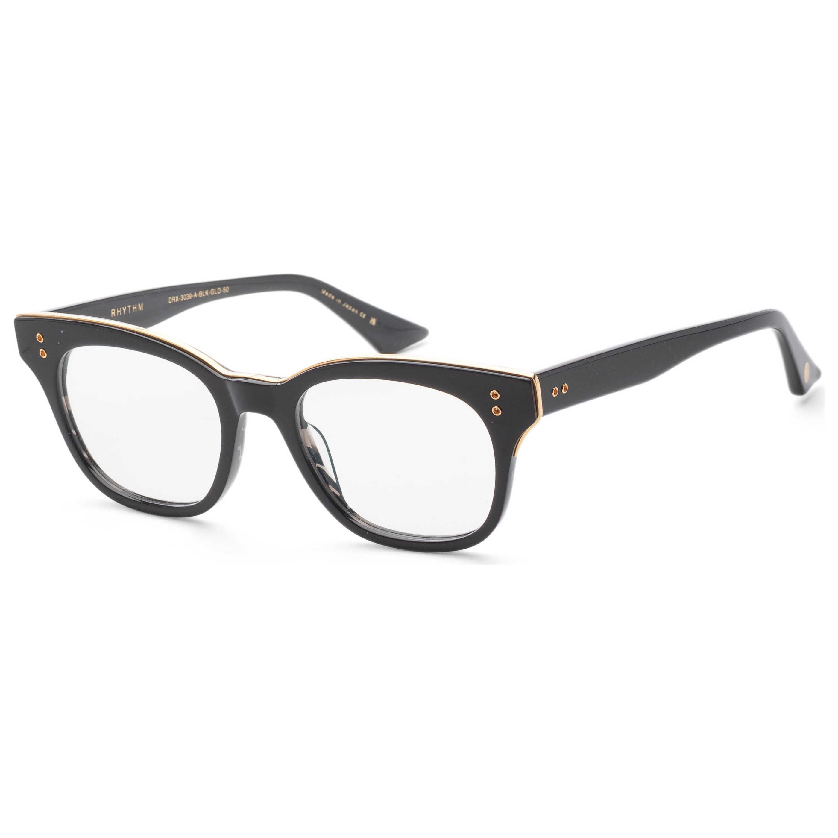 Dita Rhythm Men's Eyeglasses DRX-3039-A-BLK-GLD-50-Z