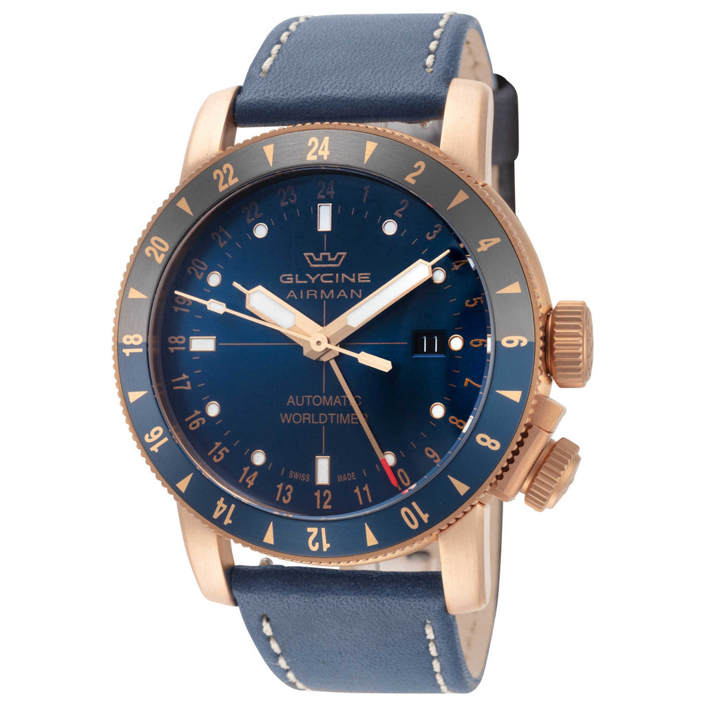 Glycine Airman Contemporary Bronze GMT Men's Watch GL0548